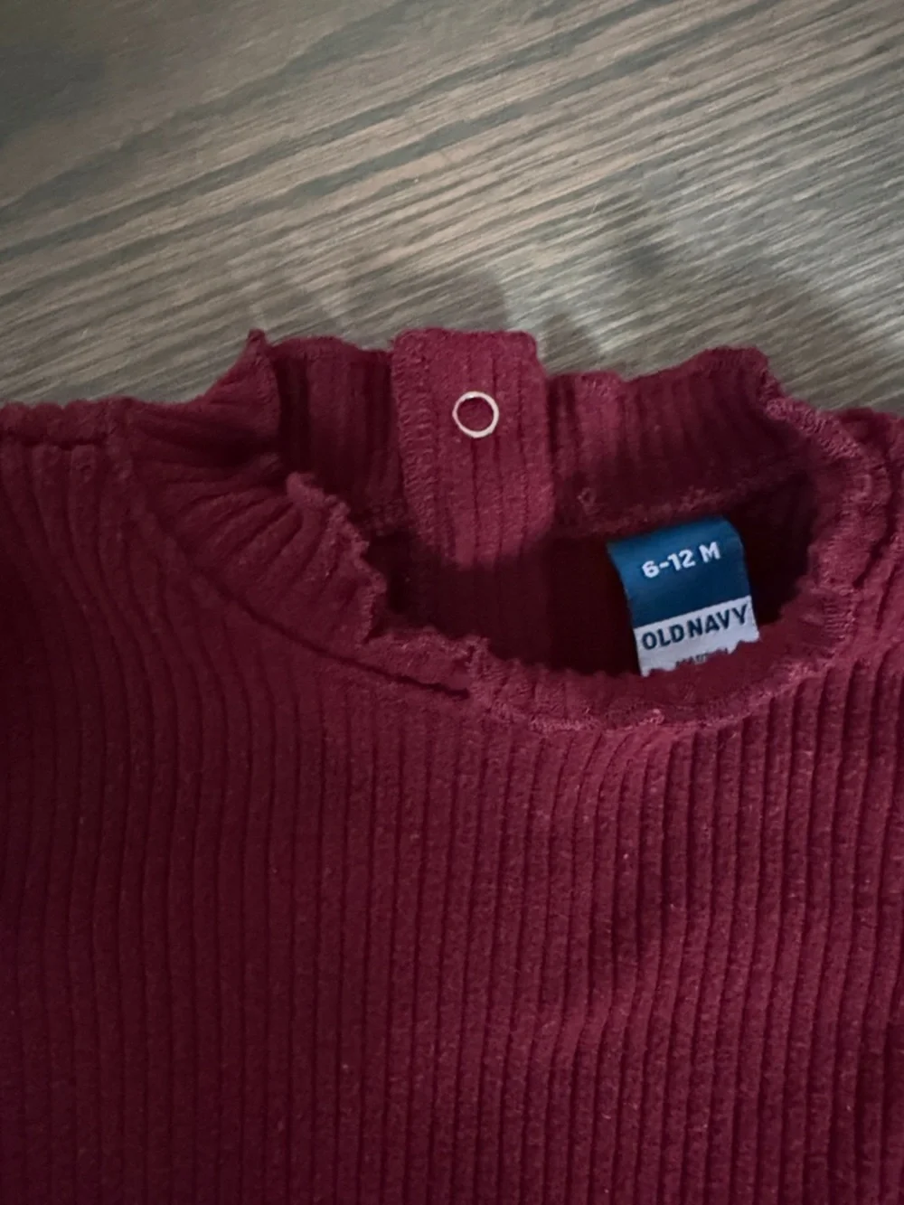 Old Navy Maroon Ribbed Flare Pants Set | 6-12M